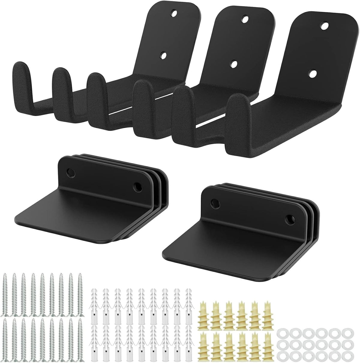 Heavy Duty Bike Pedal Wall Mount Hanger Set - Garage Bike Storage Rack