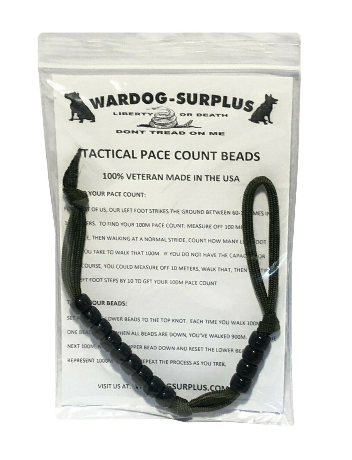US Military Tactical Pace Count Beads for Land Navigation and Hiking