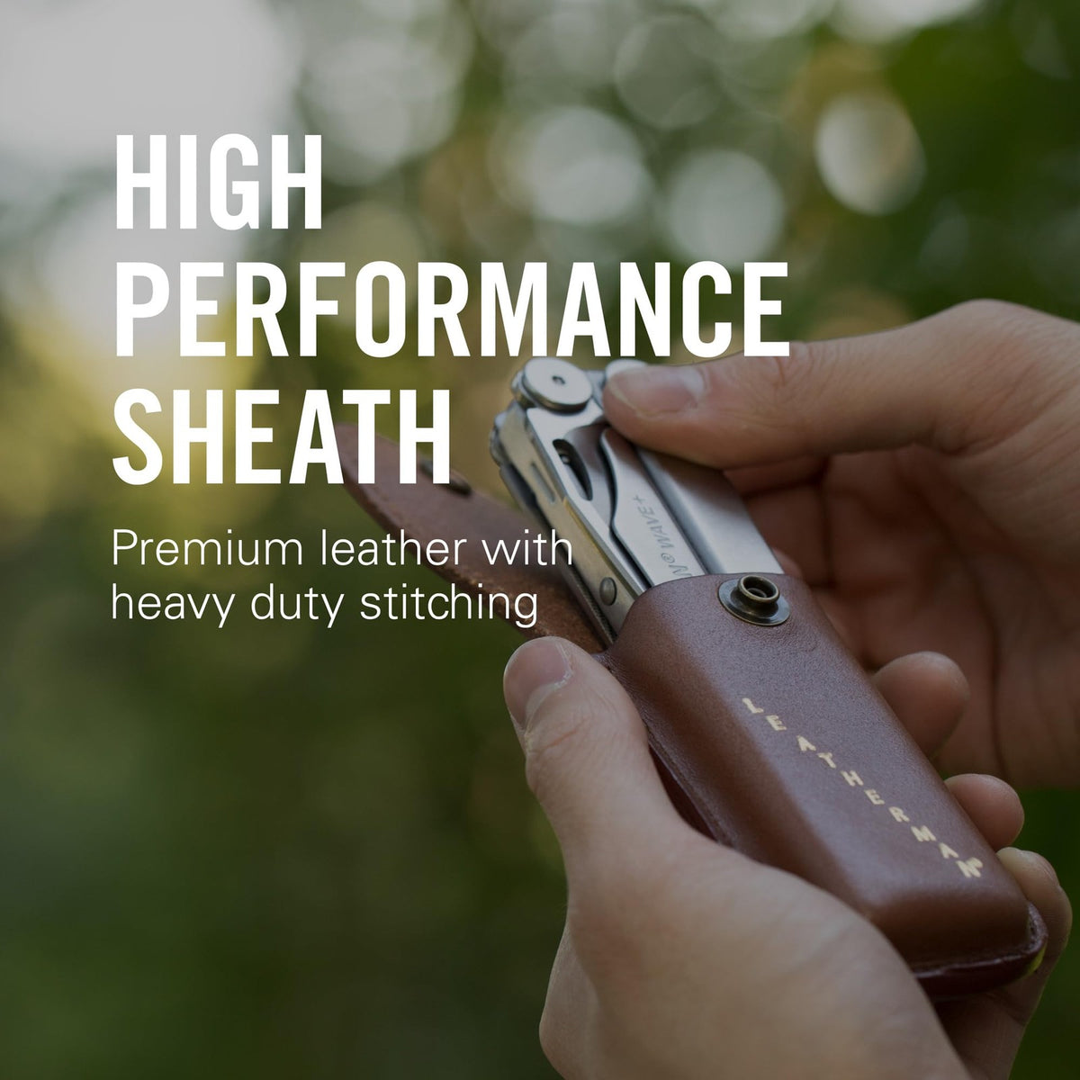 Leather Multi-Tool Sheath for Leatherman Tools - Brown Large