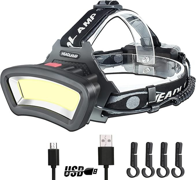 USB Rechargeable LED Headlamp 2000 Lumens for Car Maintenance & Work