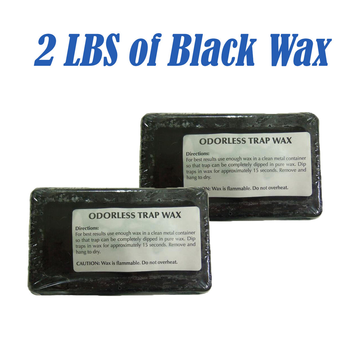 Odorless Trap Wax Bars for Land & Water Trapping - 1lb, 2lb, 3lb, 4lb Quantities & Color Options