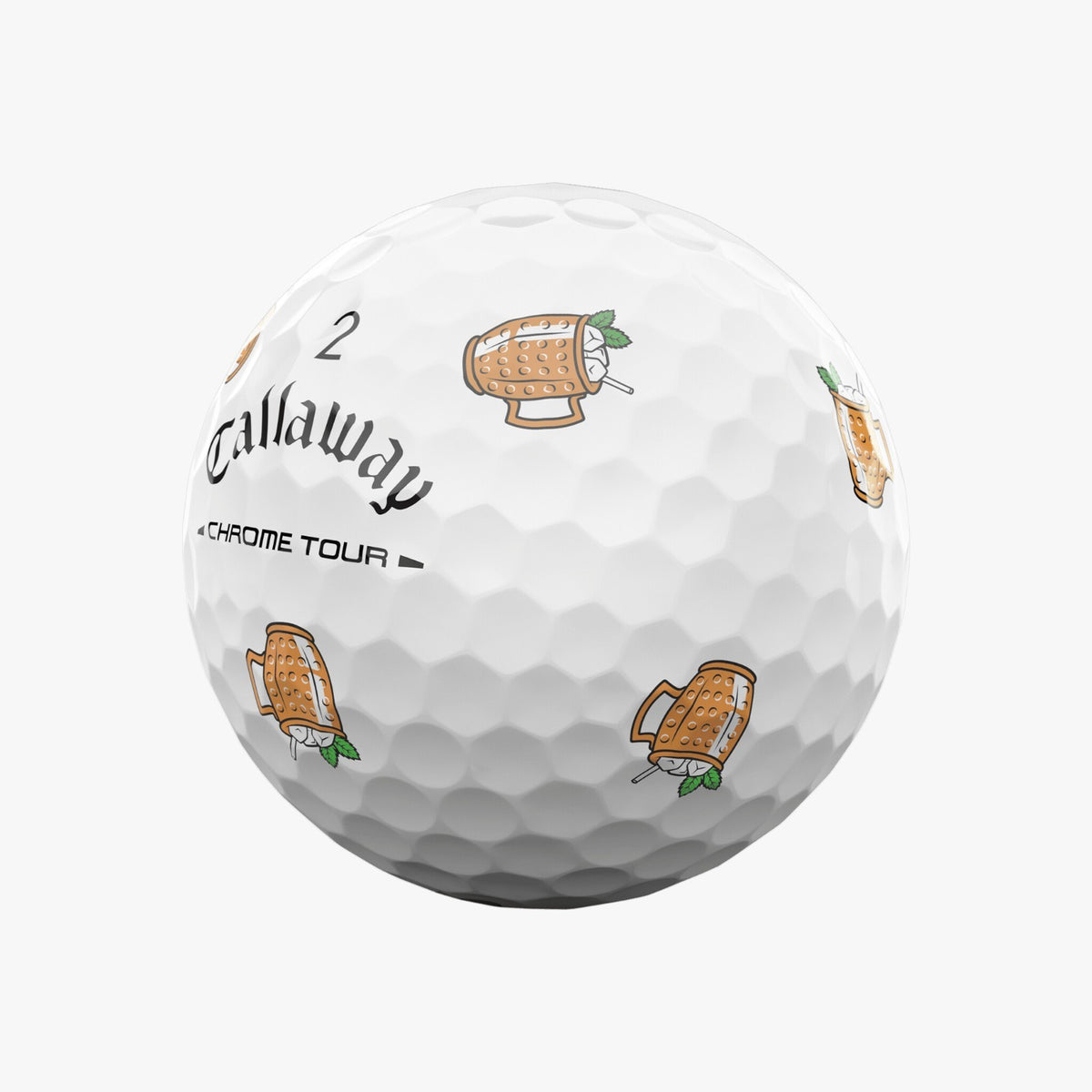 Limited Edition Chrome Tour Cocktail Golf Balls - Set of All Styles