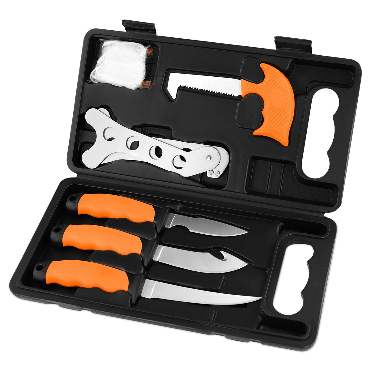 6-Piece Hunting Knife Set with Sharp Blades & Accessories for Field Dressing