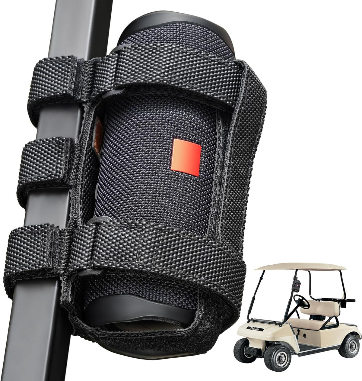 Portable Speaker Mount with Adjustable Strap for Golf Cart Bike ATV