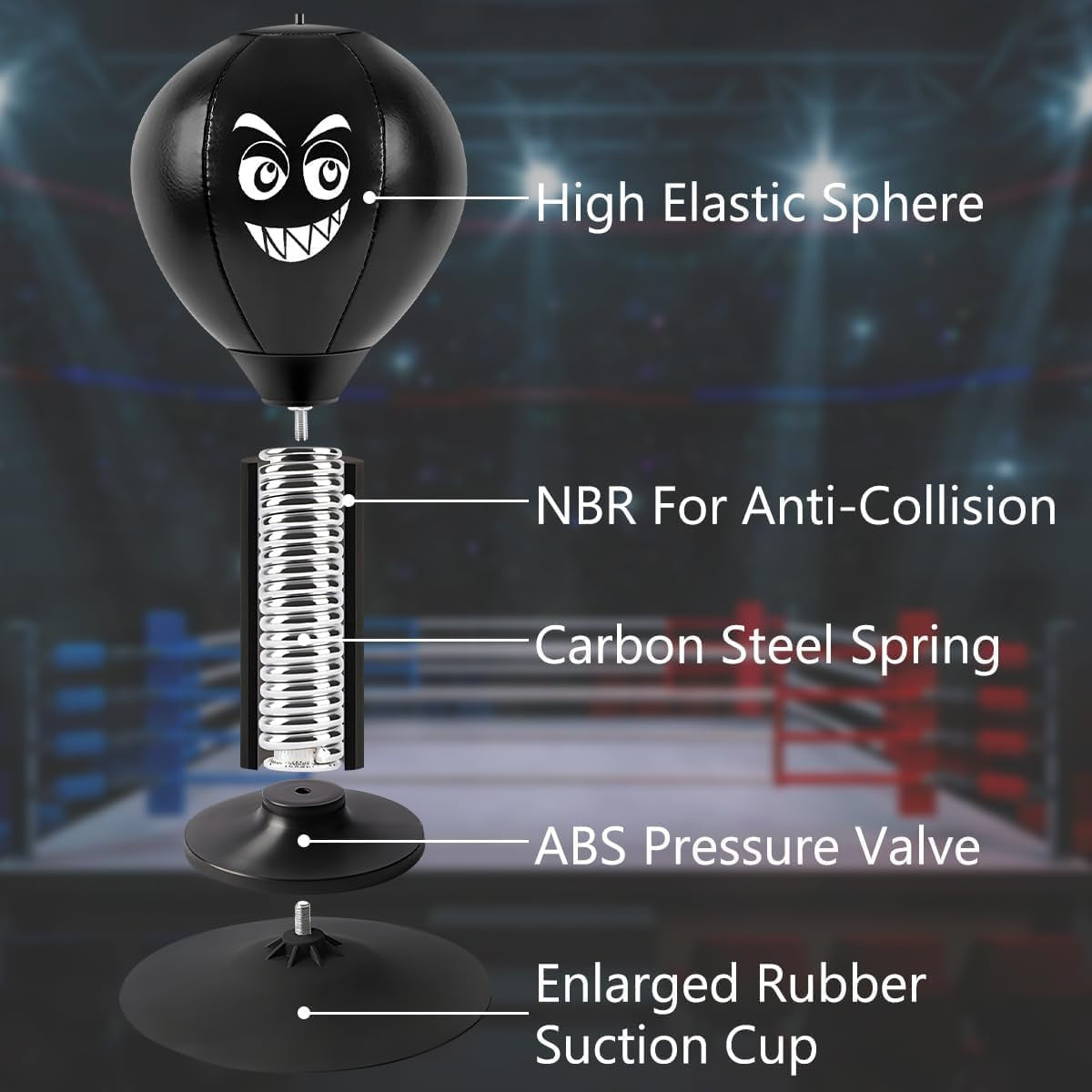 Desktop Punching Bag Stress Reliever with Suction Cup for Office & Home
