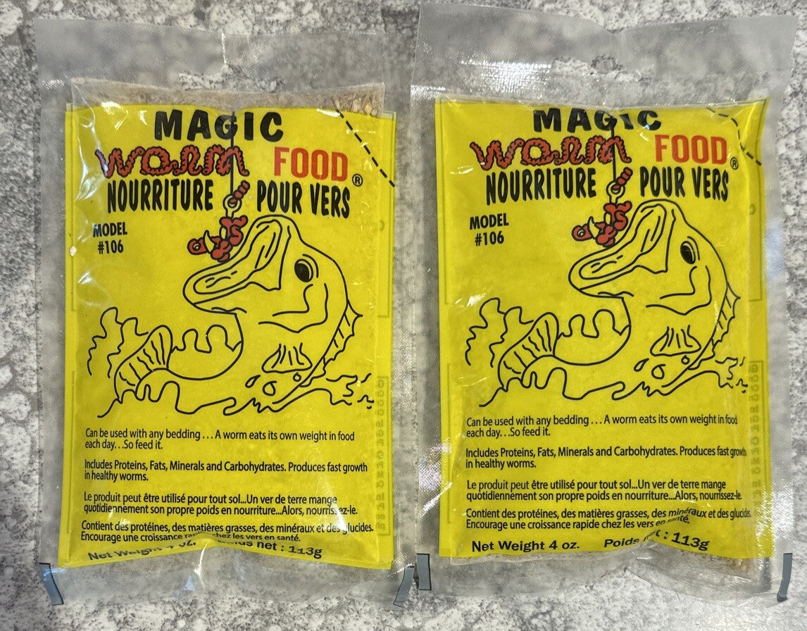2-Pack Magic Worm Food for Fish & Aquarium Pets
