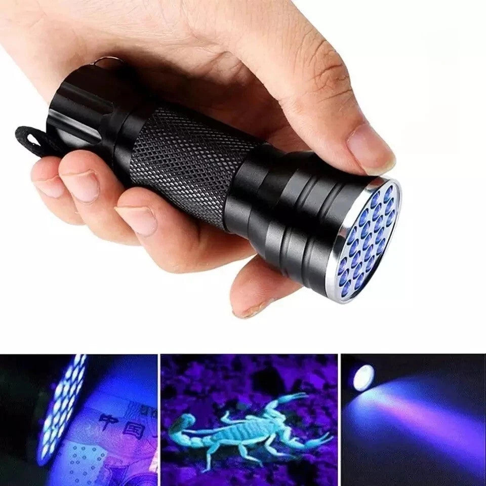 UV Black Light Flashlight Ultraviolet LED Urine Stain Detector - Multiple Sizes
