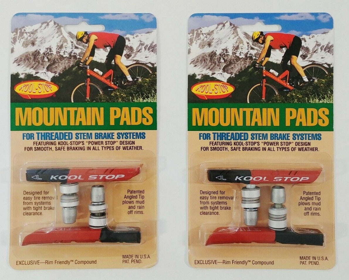 Set of 4 Mountain Bike Brake Pads - Dual-Compound for Wet & Dry Conditions