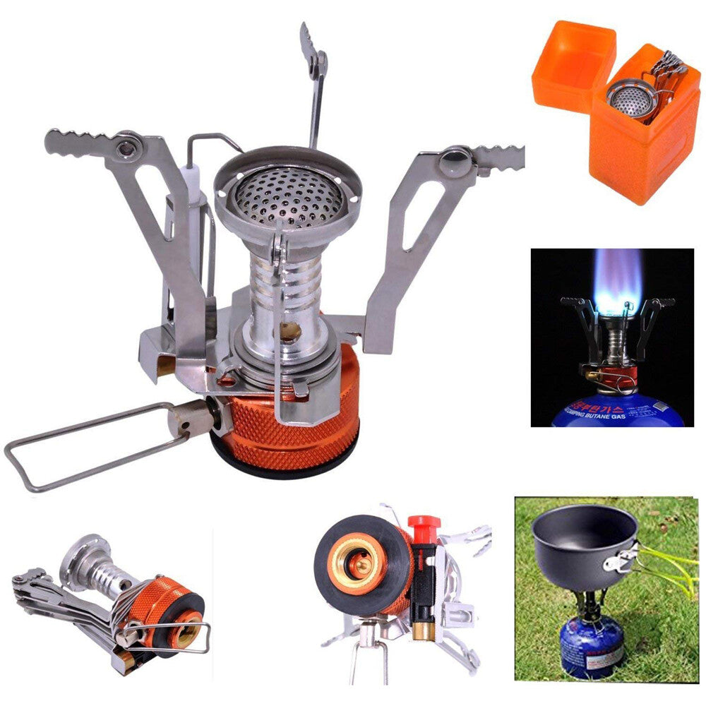 Portable Camping Gas Stove and Cookware Set - Lightweight Outdoor Hiking