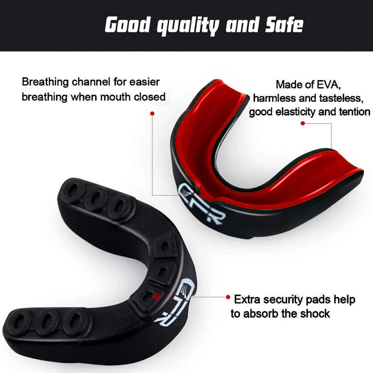 Sports Mouthguard Gum Shield Boil & Bite Protective Gear for Contact Sports