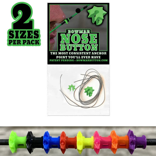 Bowmar Nose Button Archery Anchor Point Device - Lightweight, Multiple Sizes & Colors