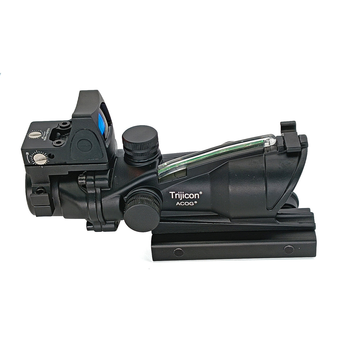 Fiber Optic Green Dot Sight 4x32 Scope for Rifle with Chevron Reticle