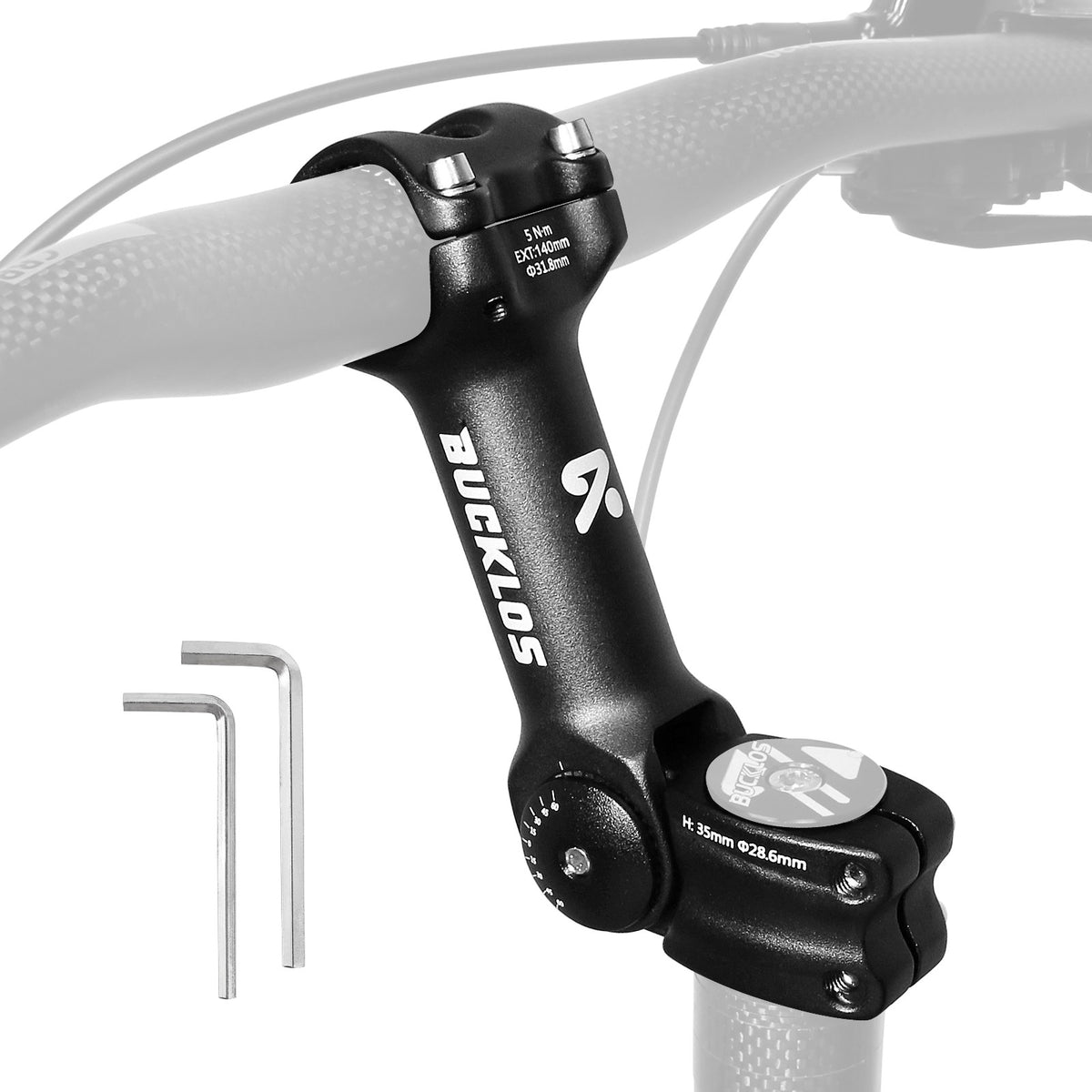 Adjustable Mountain Bike Stem Riser for 31.8mm Handlebar - Lightweight & Durable