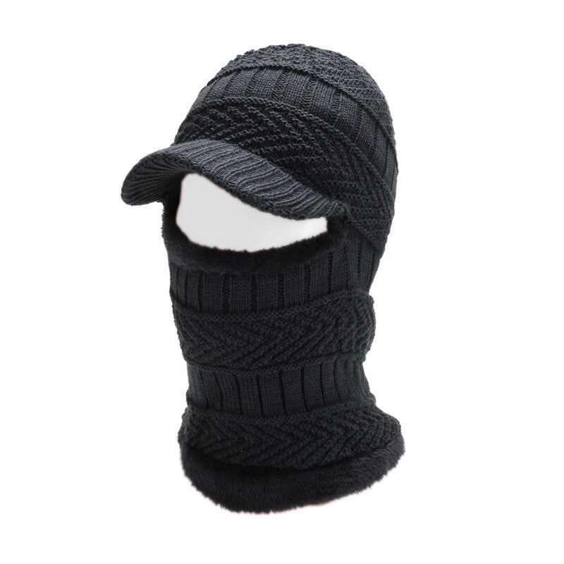 Winter Knitted Face Mask & Hat Set for Cycling Ski Warmth Men Women