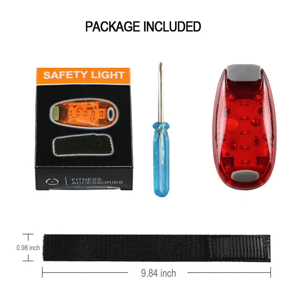 LED Safety Clip-On Lights for Running Biking Walks Waterproof Warning Flashlights