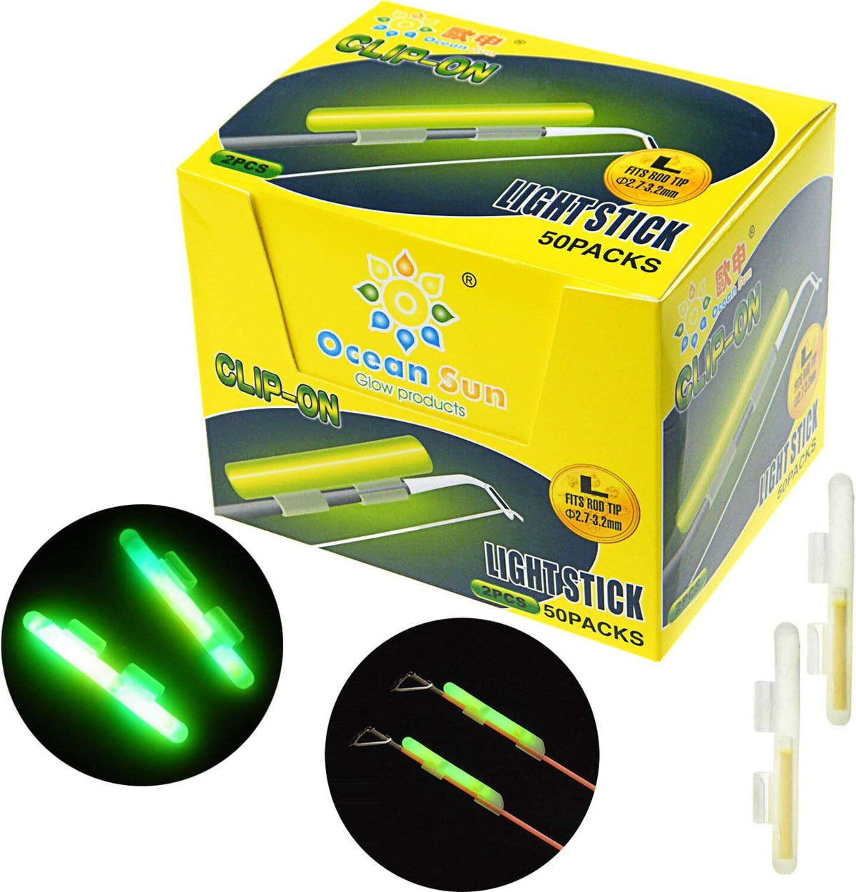 Glow Sticks for Night Fishing - Long Lasting Luminescent Rod Tips 20/100pcs
