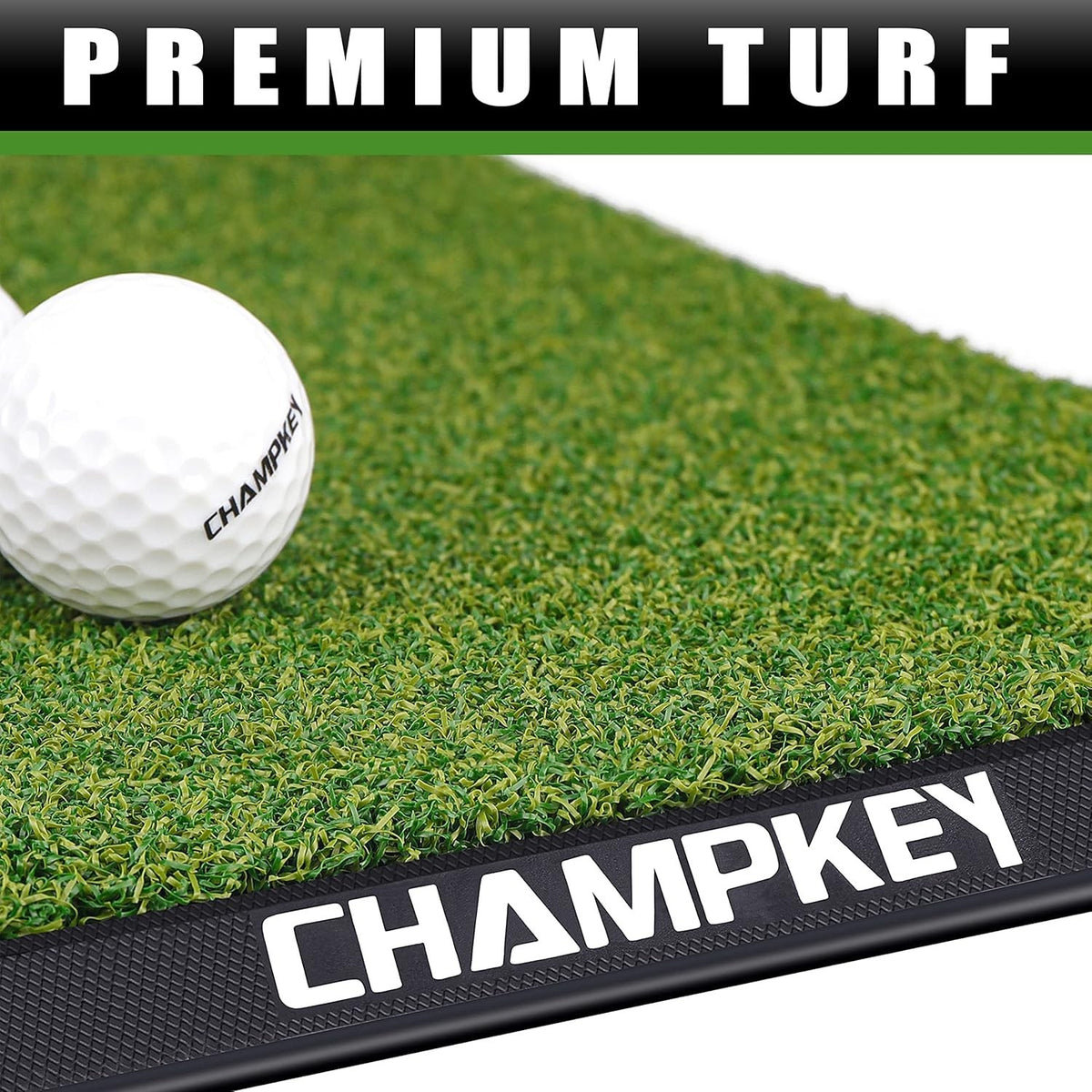Golf Practice Mat 13x17 with Rubber & Plastic Tees - Compact Design