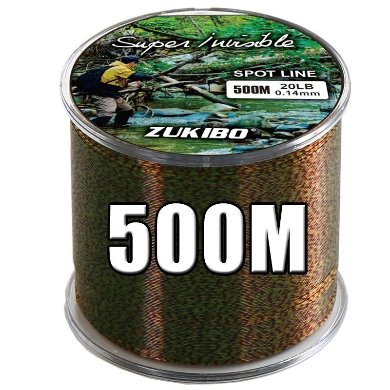 Super Strong Monofilament Fishing Line 500m-2000m Spotted Invisible Tackle
