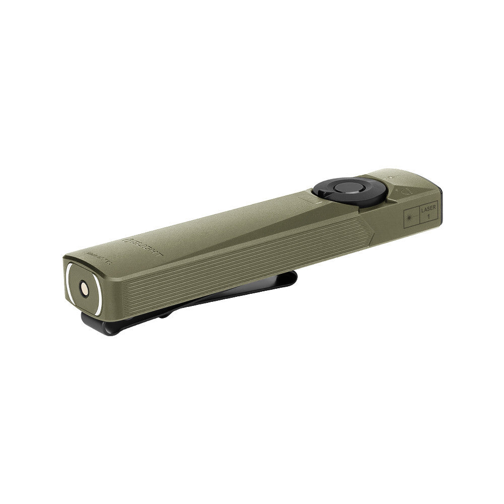 Olight Arkfeld Ultra Olive Green 3-in-1 EDC Flashlight with Laser and UV Light