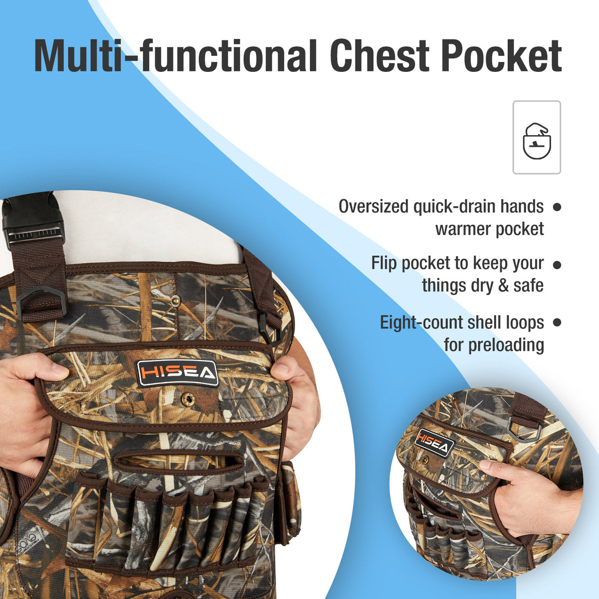 Waterproof Neoprene Chest Waders with Insulation for Fishing and Hunting