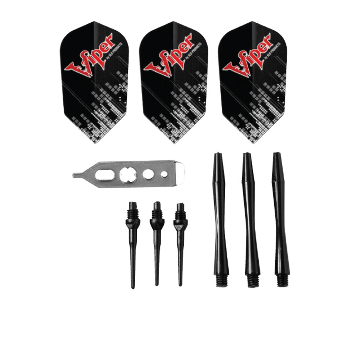 Viper Black Ice Soft Tip Darts - 18g Set, Red Finish & Easy-Grip Barrels