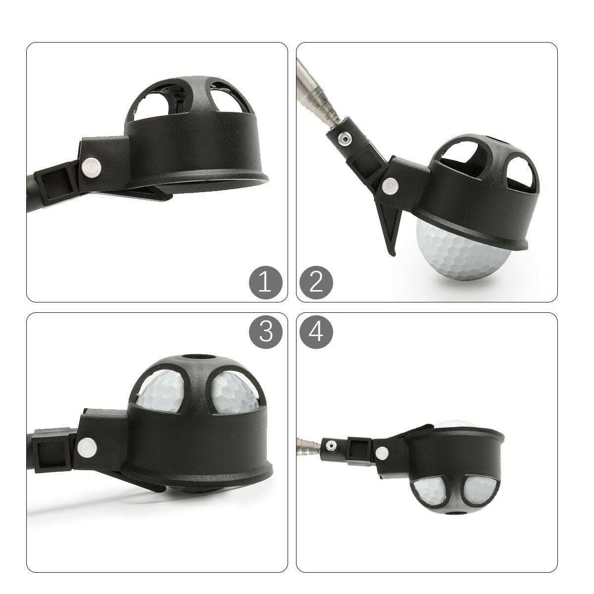 Telescopic Golf Ball Retriever Stainless Steel Scoop Water Mud Pickup