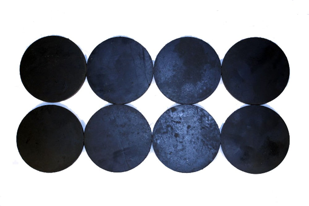 Pool Table Leg Shims, Rubber 1/32in Thick, 3in Diameter – Set of 8
