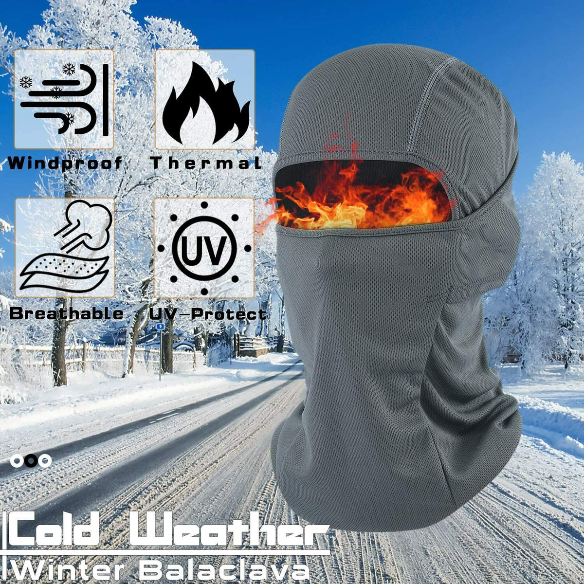 Breathable Full Face Mask for Motorcycle Riding Sun UV Protection