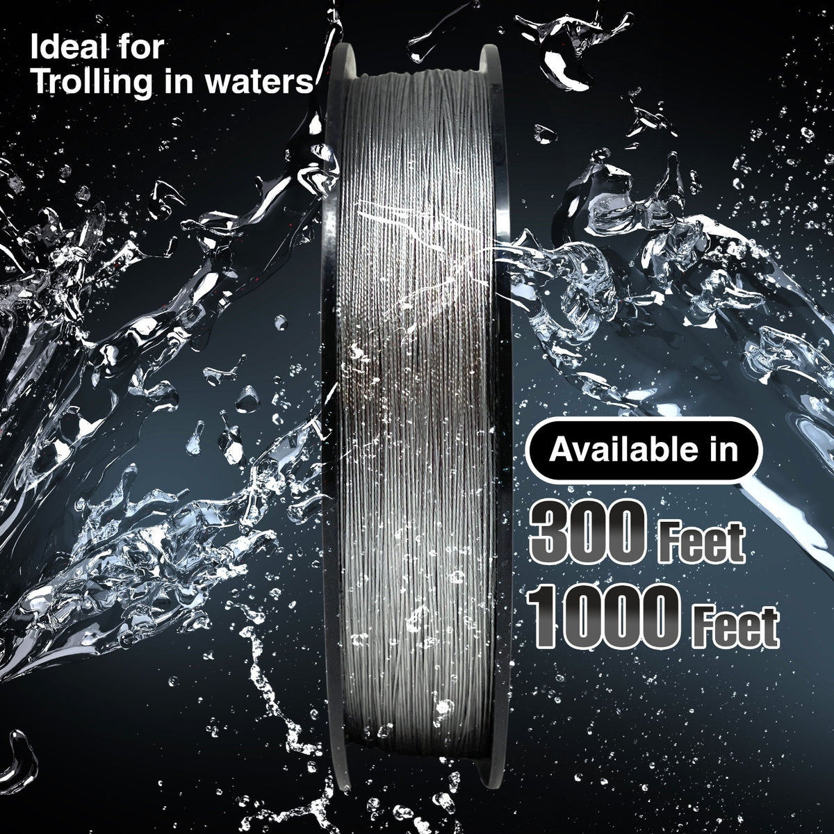 Stainless Steel Trolling Fishing Line 30LB - Marine-Grade Durable Wire