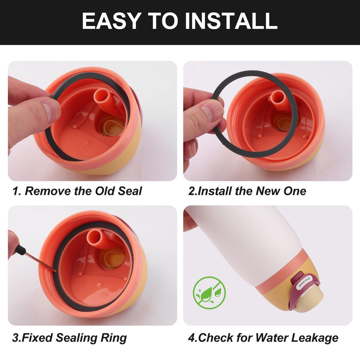 Water Bottle Seal Rings Replacement Silicone Gaskets for Owala Freesip