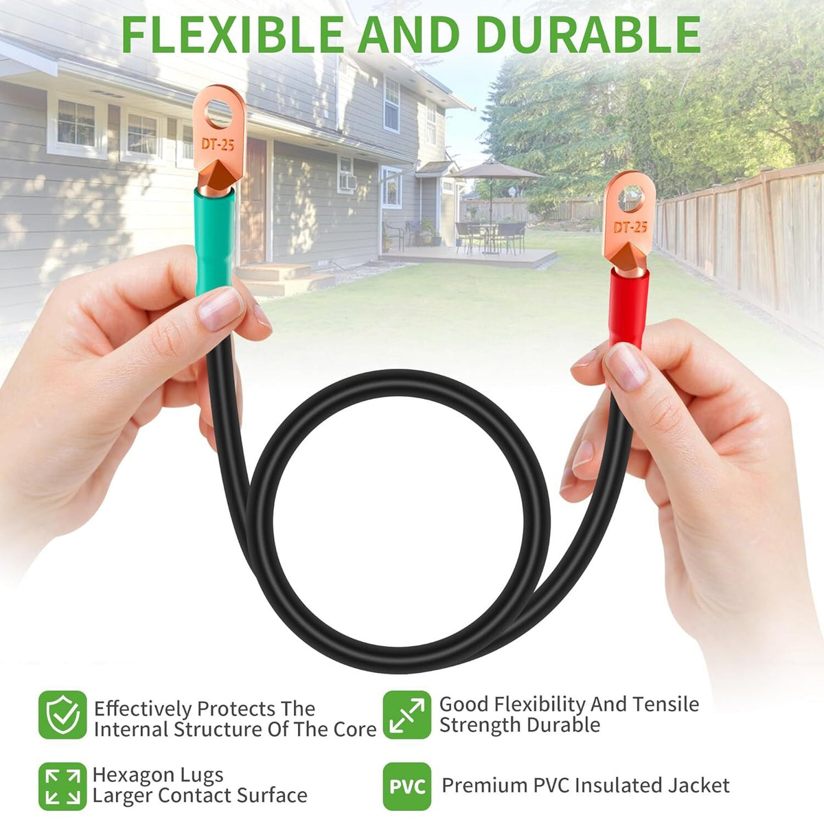 4 Gauge Golf Cart Battery Cables for EZGO 36V & 48V TXT Medalist 1994+ - 7 Pack