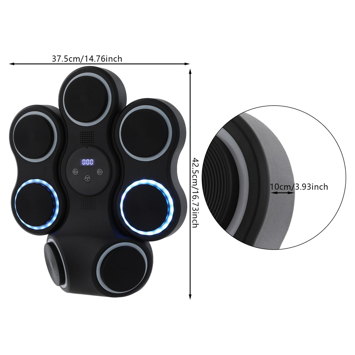 Interactive Boxing Trainer Wall Mount with 7 Targets & Bluetooth