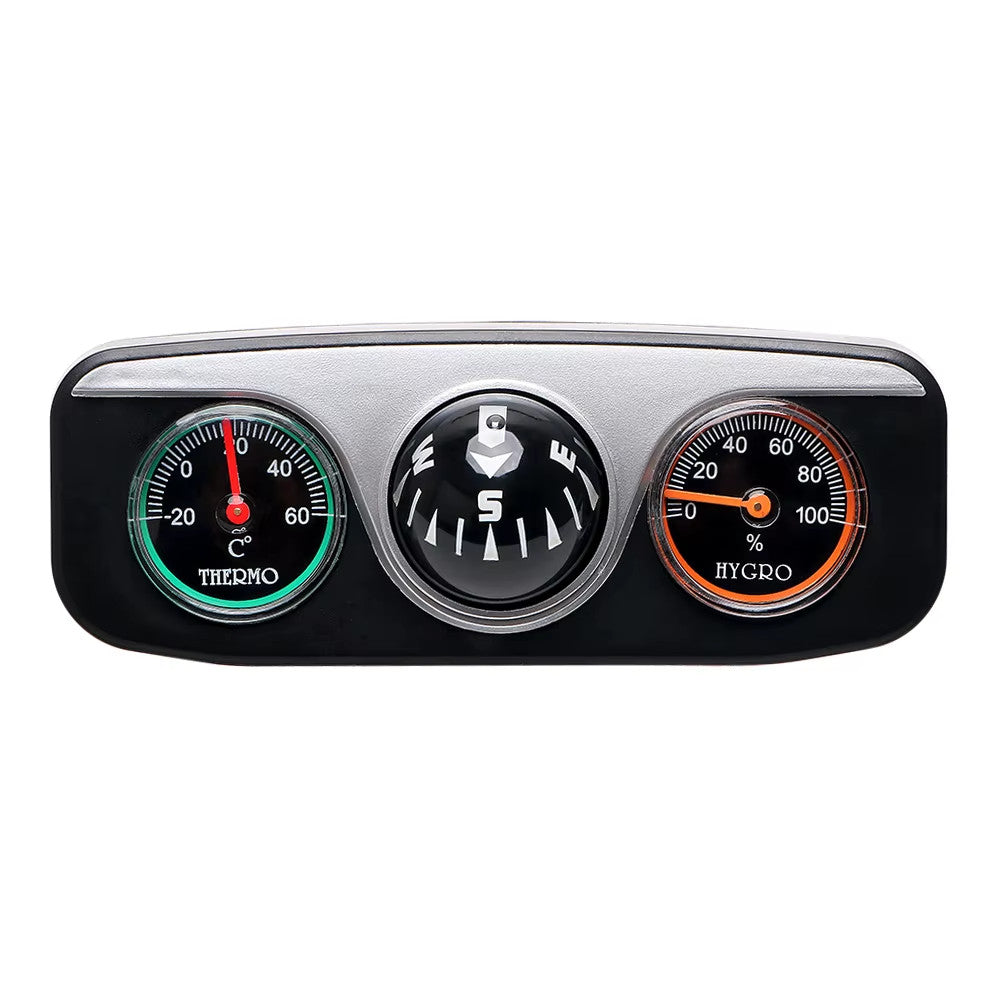 Car Decoration Compass Thermometer Hygrometer Auto Boat Vehicle Accessory