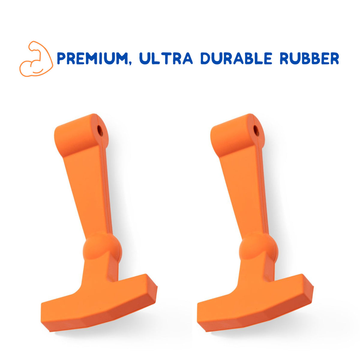 Rubber Latch Kit with Rope Handles for YETI & RTIC Coolers - Blaze Orange