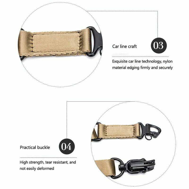 Two Point Tactical Rifle Sling with Quick Detach Nylon Strap Adjustable for Outdoor Shooting
