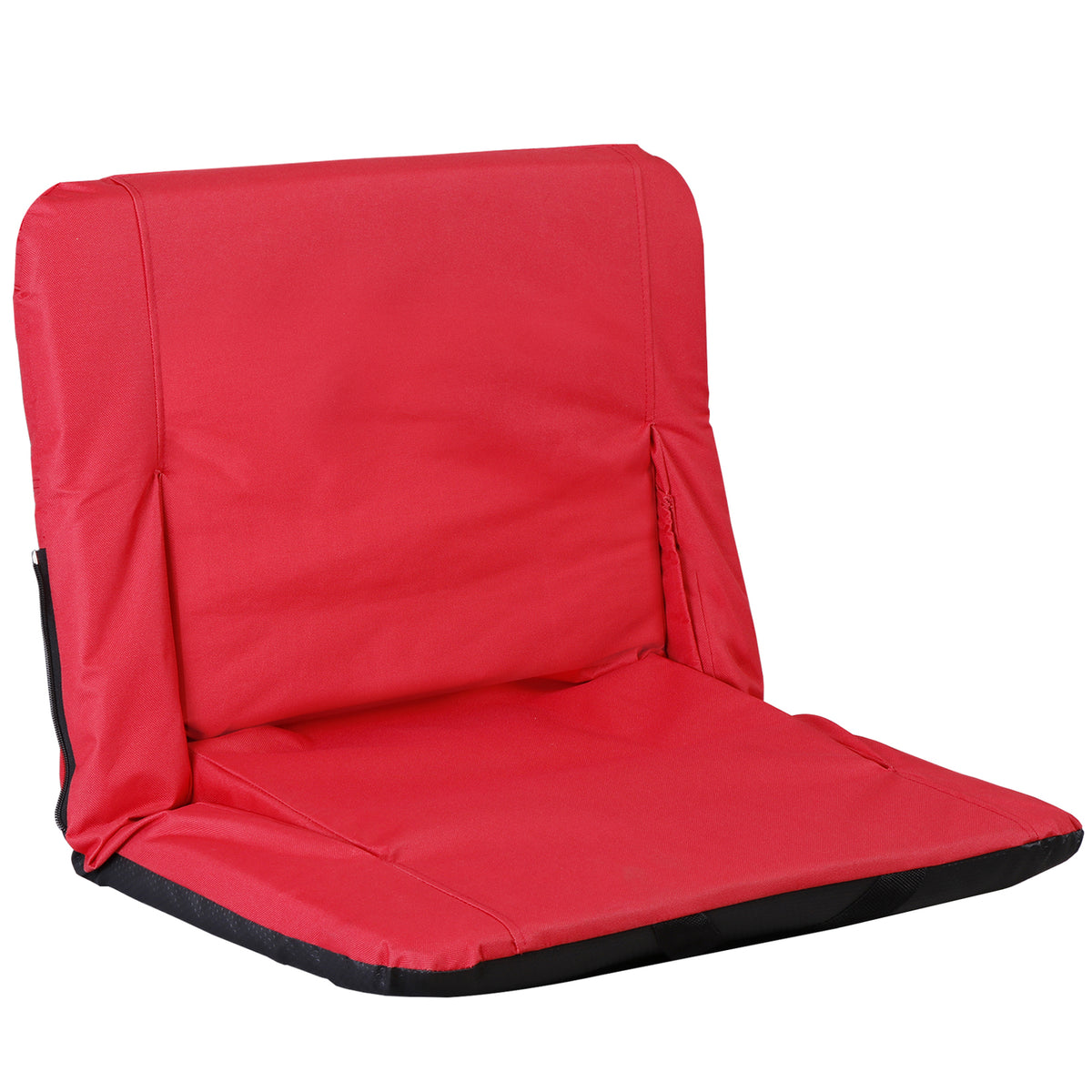 Portable Stadium Seat with Recline & Padded Backrest - Red