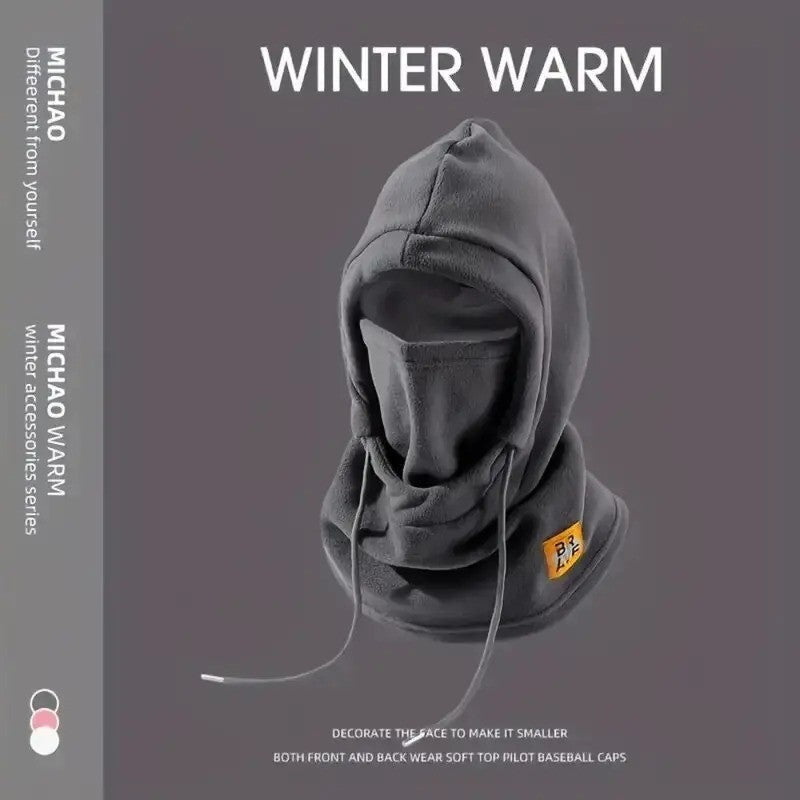 3-in-1 Winter Warm Hat with Mask & Neck Warmer - Windproof Ski Hood Cap
