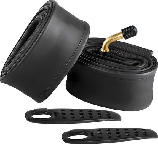 Heavy-Duty 14x2.125 Electric Bike Inner Tubes with Angled Schrader Valves - 2 Pack