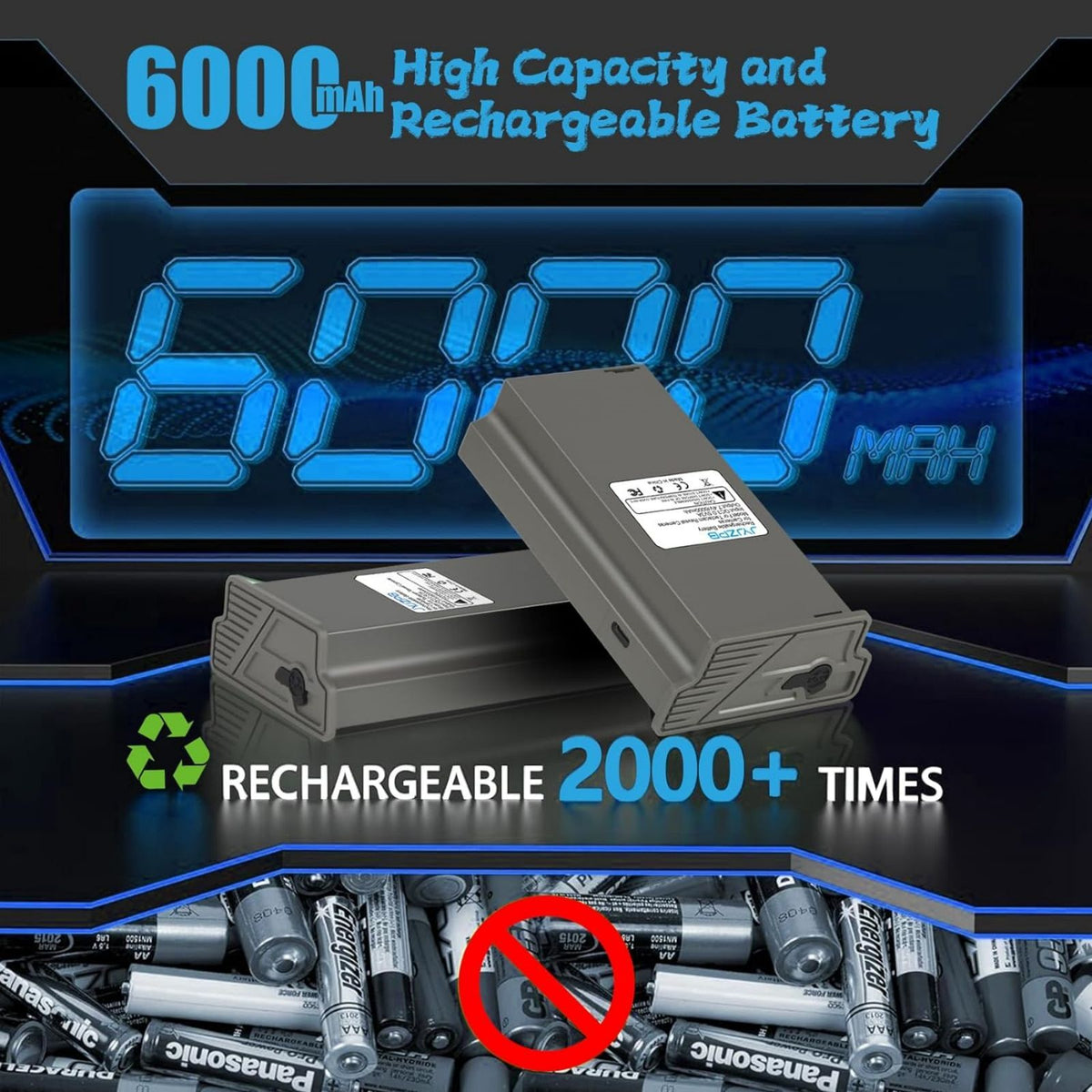 Rechargeable Camera Batteries for Trail Hunting Cameras - 6000mAh