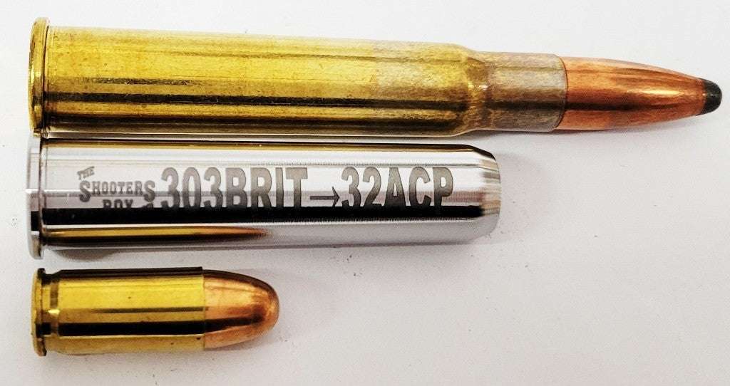 303 British to 32 ACP Rifle Adapter Chamber Reducer with Storage Case