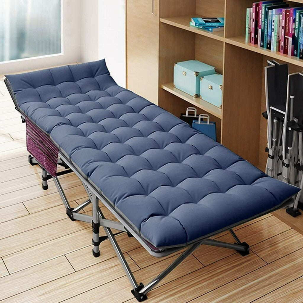 Heavy Duty Portable Camping Cot Bed for Adults - Foldable & Support Up to 600 lbs