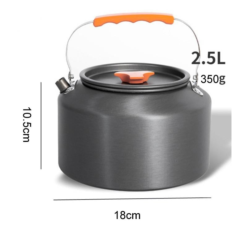 Portable Aluminum Camping Kettle 0.8L-2.5L for Hiking, Picnic & Travel