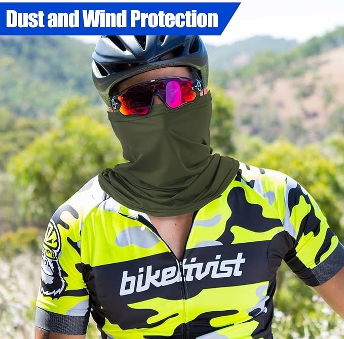 4 Pack Breathable UV Sun Protection Neck Gaiters - Cooling Face Cover