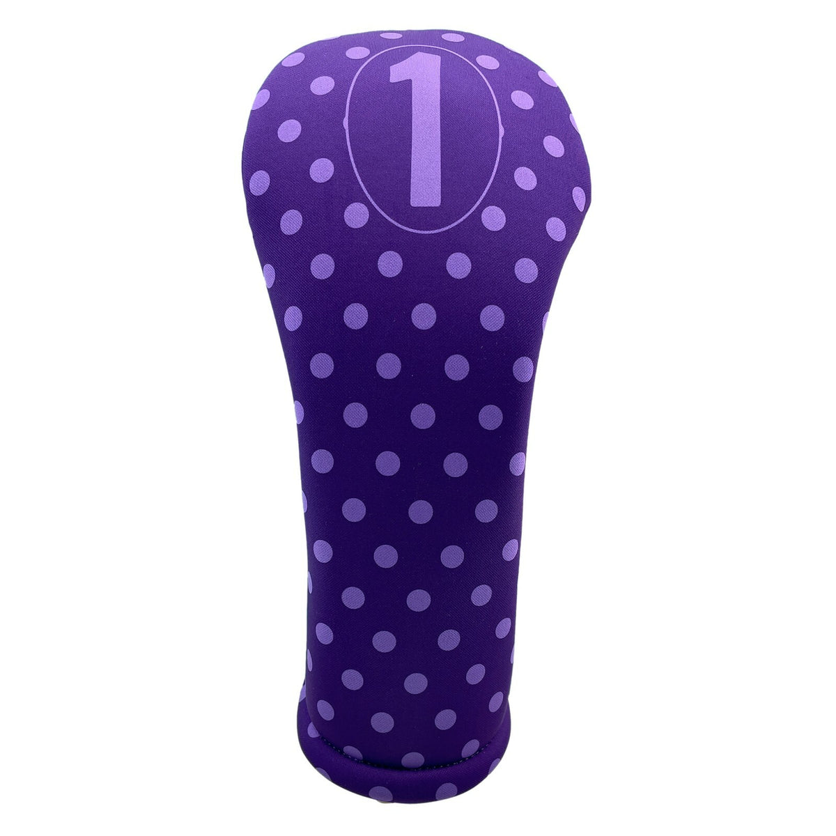 Women's Golf Club Headcover with Purple Polka Dots - Multiple Sizes & Clubs