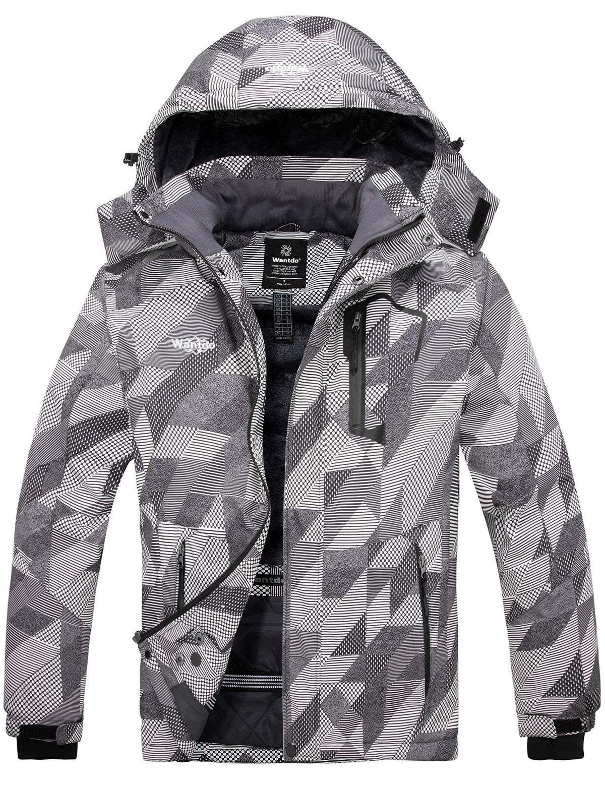 Men's Waterproof Winter Jacket - Warm Ski & Snowboarding Coat with Hood