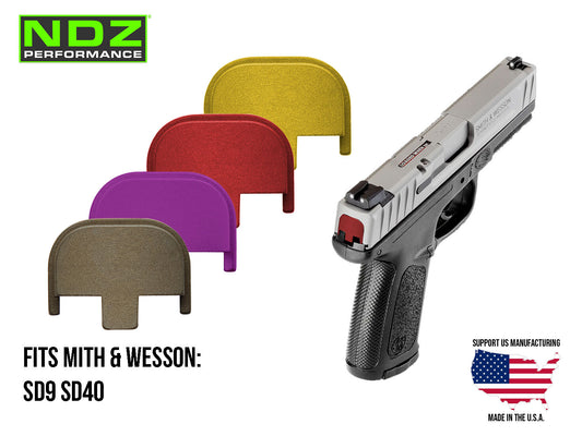 Aluminum Rear Slide Cover Plate for Smith & Wesson SD9 SD40 2.0 - Durable Gun Accessory