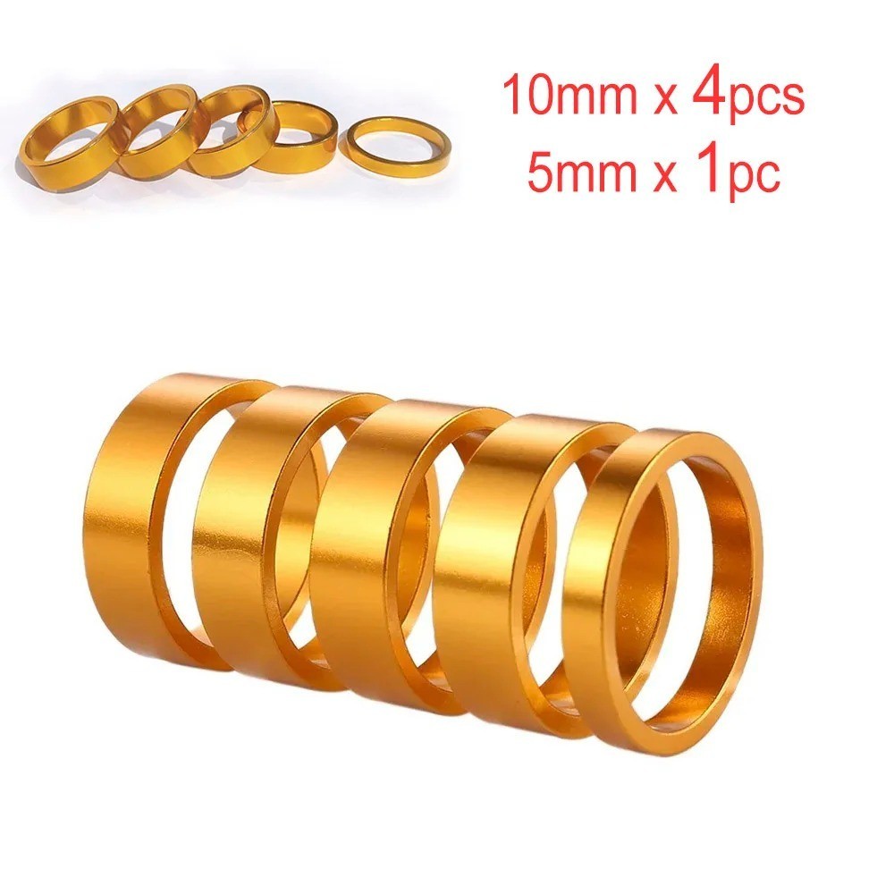 Aluminum Bicycle Handlebar Spacer Set 5/10mm for Mountain and Road Bikes