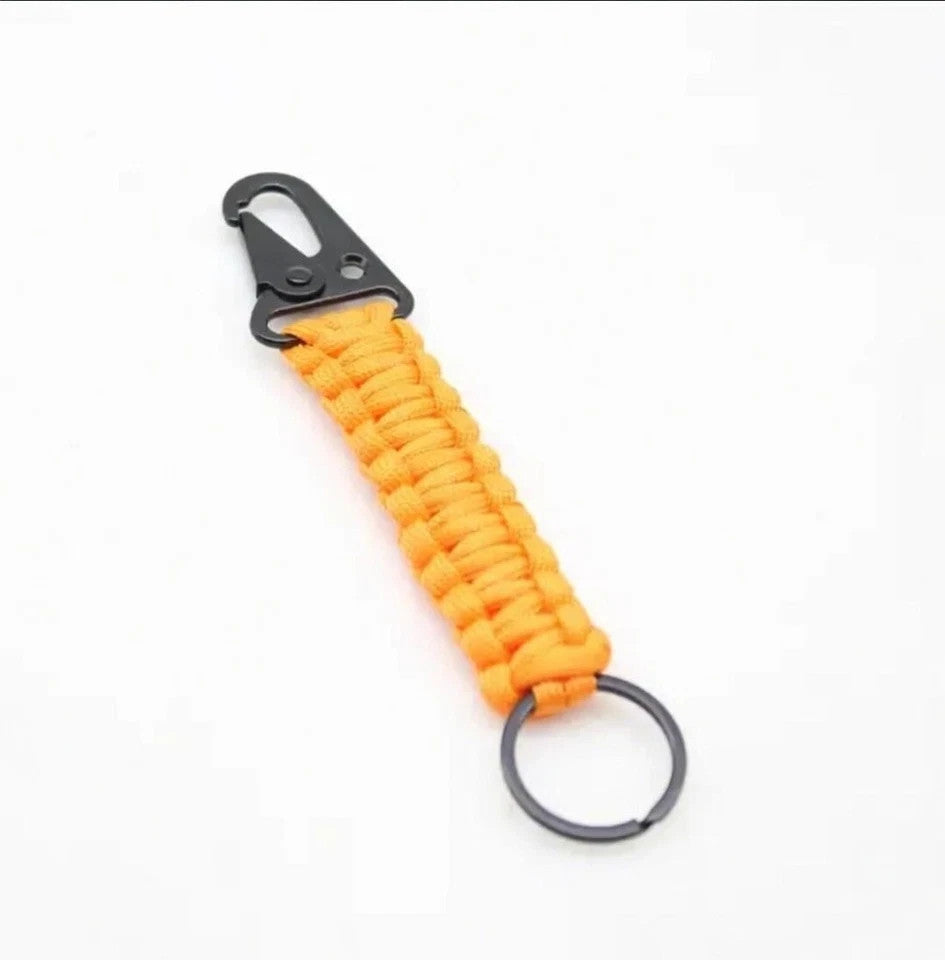 Tactical Paracord Keychain with HK Clip - Rugged EDC Key Fob and Lanyard