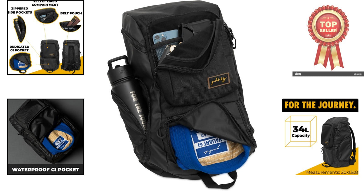 Professional Jiu Jitsu Backpack Waterproof Gi Pocket 5 Compartments