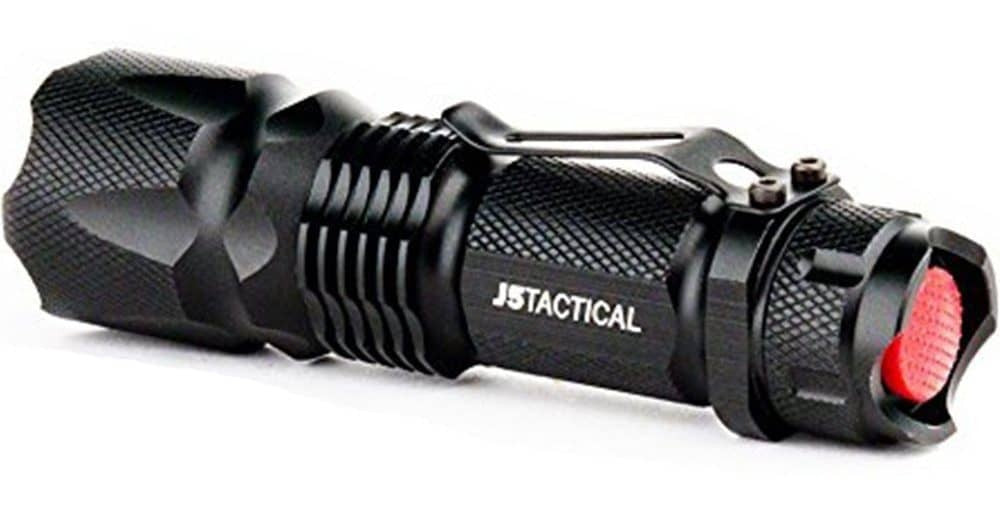 Mini LED Flashlight with Clip 300 Lumens Waterproof Pocket Light - AA Battery